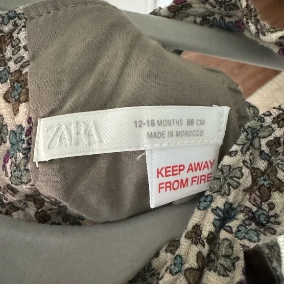 Zara Baby Floral Print Overalls Size 12-18 months in perfect condition - Picture 6 of 6